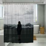 death world death stranding woman shower curtains 0