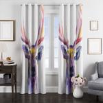 deer colorful window curtains 0