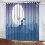 deer curtains pattern blackout window drapes 0
