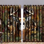 deer hunting forest blackout curtains deer hunters gift home decor blackout window curtains 100 polyester 41 7 107 9 0