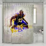 deffense kobe bryant for lakers shower curtains 0
