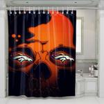 denver broncos skull shower curtains 0