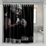 derek carr from oakland raiders shower curtains 0