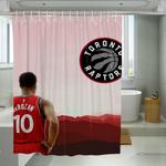 derozan toronto raptors silhouette shower curtains 0