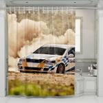 desert offroad car racing shower curtains 0
