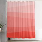 diagonal living coral gradient shower curtain 0