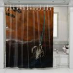 digital painting illustration thrasher shower curtains 0