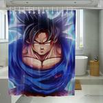 digital painting son goku shower curtains 0