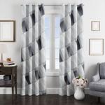 dimension monochrome square twirl window curtain 0