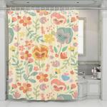 disney style flower emotions shower curtains 0