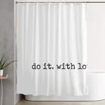 do i with love typewriter style shower curtain 0