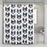 dog and cat water color shower curtains 0