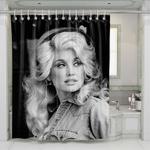dolly parton bw 1 shower curtains 0