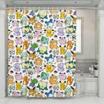 doodle character pokemon shower curtains 0