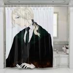 draco malfoy white style shower curtains 0