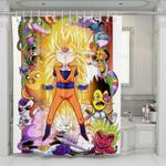 dragon ball adventure time shower curtains 0