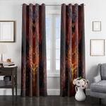 dragon digital art window curtains 0