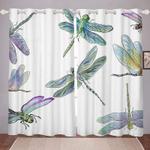 dragonfly blackout curtain dragonfly watercolor curtain dragonfly blackout curtain for dragonfly lovers blackout window curtains 100 polyester 41 7 107 9 0