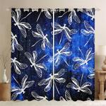 dragonfly pattern blackout curtain dragonfly galaxy curtain window decor friends gift idea blackout window curtains 100 polyester 41 7 107 9 0