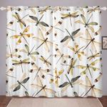 dragonfly seamless pattern windwo curtain insects dragonfly flying blackout window curtains 100 polyester 41 7 107 9 0