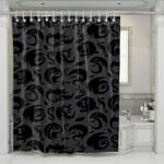 dragons silhouette dark pattern shower curtains 0