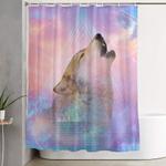 dream by day wolf dreams remix series shower curtain 0