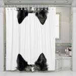 ear dog shower curtains 0