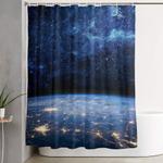 earth and galaxy shower curtain 0