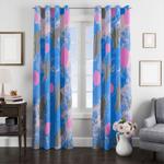 earth sky blue lines window curtain 0
