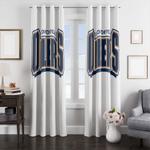 edmonton oilers white logo window curtain 0