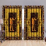 egyptian man ancient egypt gold pattern curtains decor home gift blackout window curtains 100 polyester 417 1079 0