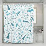 elsa and anna silhouette from frozen shower curtains 0