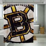 emblem logo boston bruins shower curtains 0