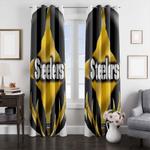 emblem superman steelers nfl window curtain 0