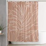 engraved tropical line shower curtain 0