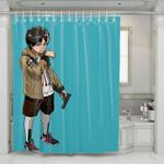 eren hypebeast with handgun shower curtains 0