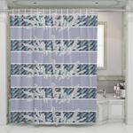 evangelion logo font pattern shower curtains 0