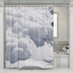 Everest White Shower Curtain Set Bathroom Set For Bathroom Decor Best Gift For Friends