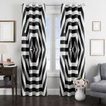 exo hexagon black and white logo window curtain 0
