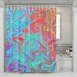 extreme turbulence abstract pattern shower curtains 0