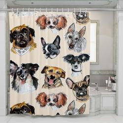 Face Of Dogs Shower Curtain Set Bathroom Set For Bathroom Decor Best Gift For Friends