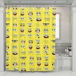 faces expression of spongebob squarepants shower curtains 0
