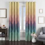 faded grunge pattern colorful window curtain 0