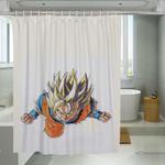 faded water color dragon ball goku shower curtains 0