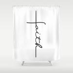 faith cross shower curtain 0