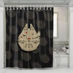falcon spaceship star wars shower curtains 0
