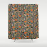 fall pumpkin field shower curtain 0