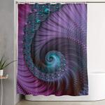 fantastic fractal fantasies purple and teal shower curtain 0
