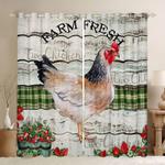 farm fresh chicken rooster blackout curtains chicken easters day window decoration gift for parents blackout window curtains 100 polyester 41 7 107 9 0