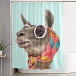 fashion lama shower curtain 0